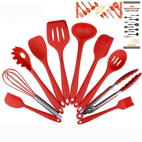 10-piece Non-Stick Silicone Utensil Se