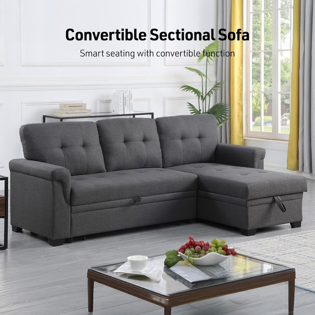 Versatile Sleeper Couch with Storage for Small Spaces-4